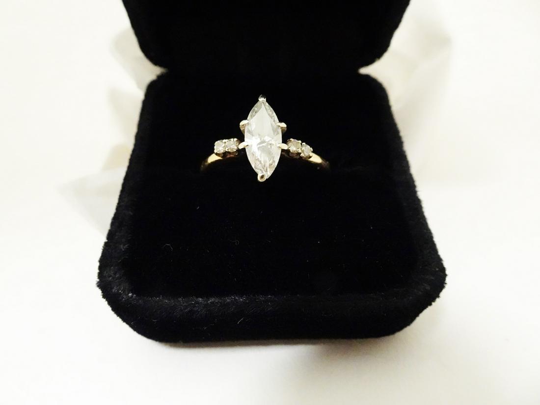 Diamond and 14k yellow gold ring (1 of 2)