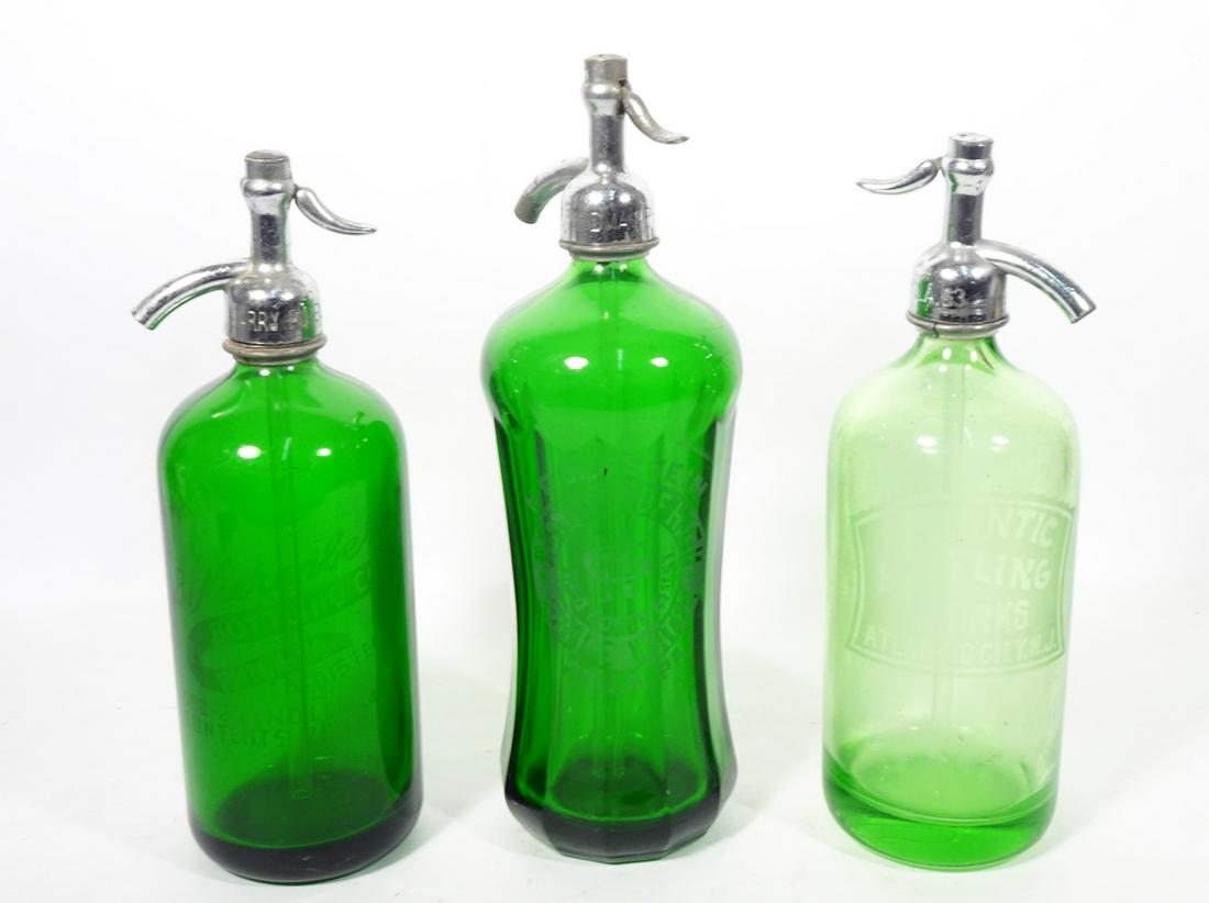 Three Piece Glass Seltzer Bottle Grouping (1 of 2)