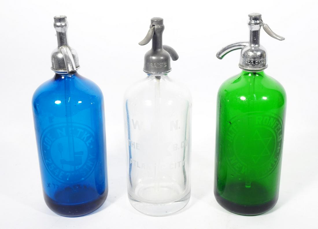 Three Piece Judaic Seltzer Bottle Grouping (1 of 1)
