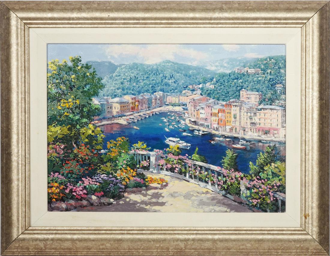 Sam S. Park oil overpainted giclee on canvas (1 of 3)