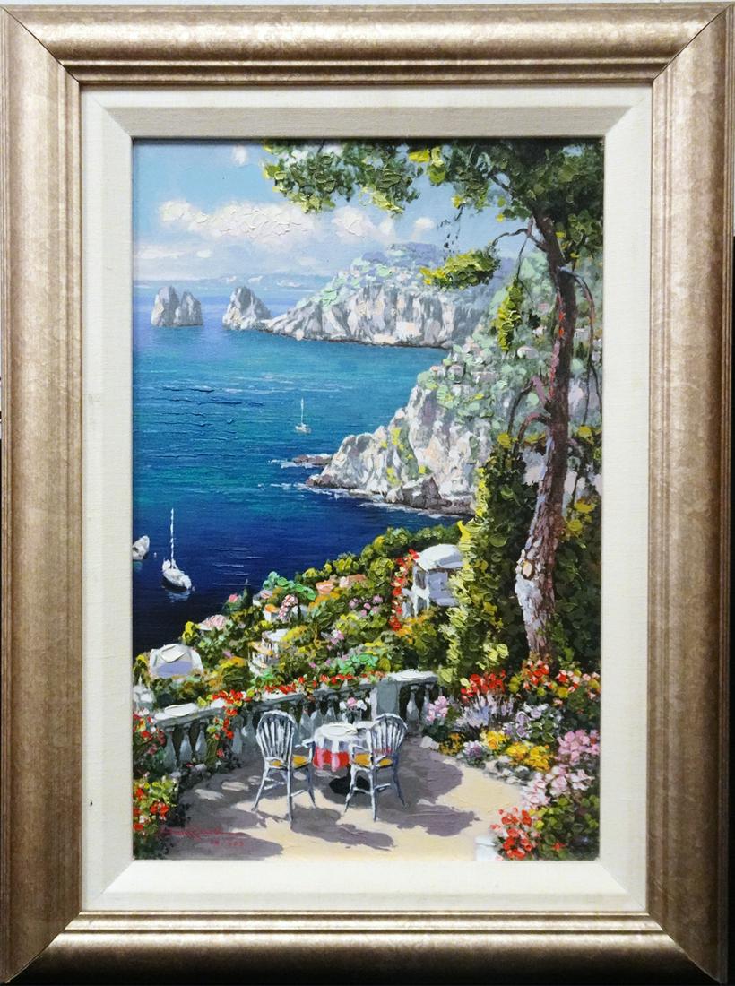 Sam S. Park oil overpainted giclee on canvas (1 of 3)