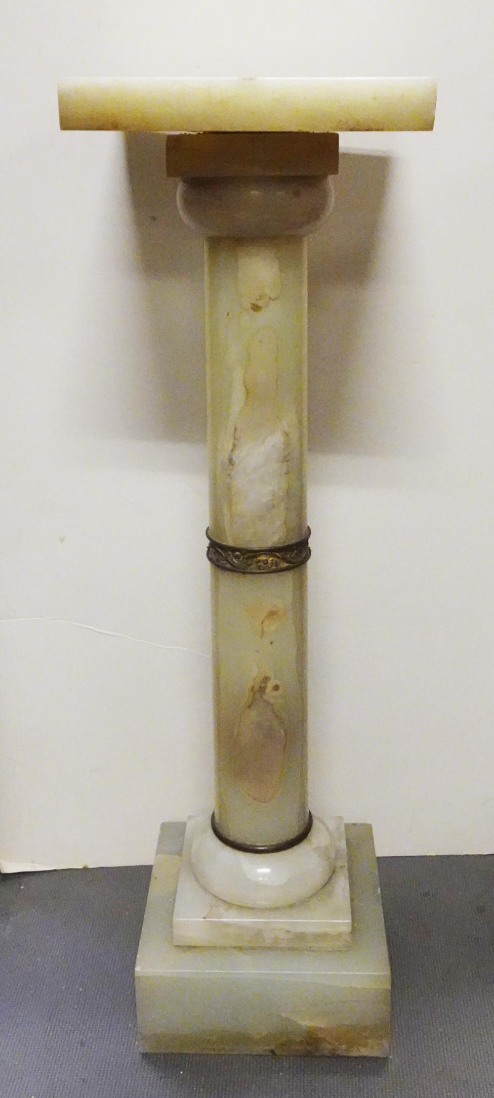 Neoclassical Style Onyx Pedestal (1 of 2)