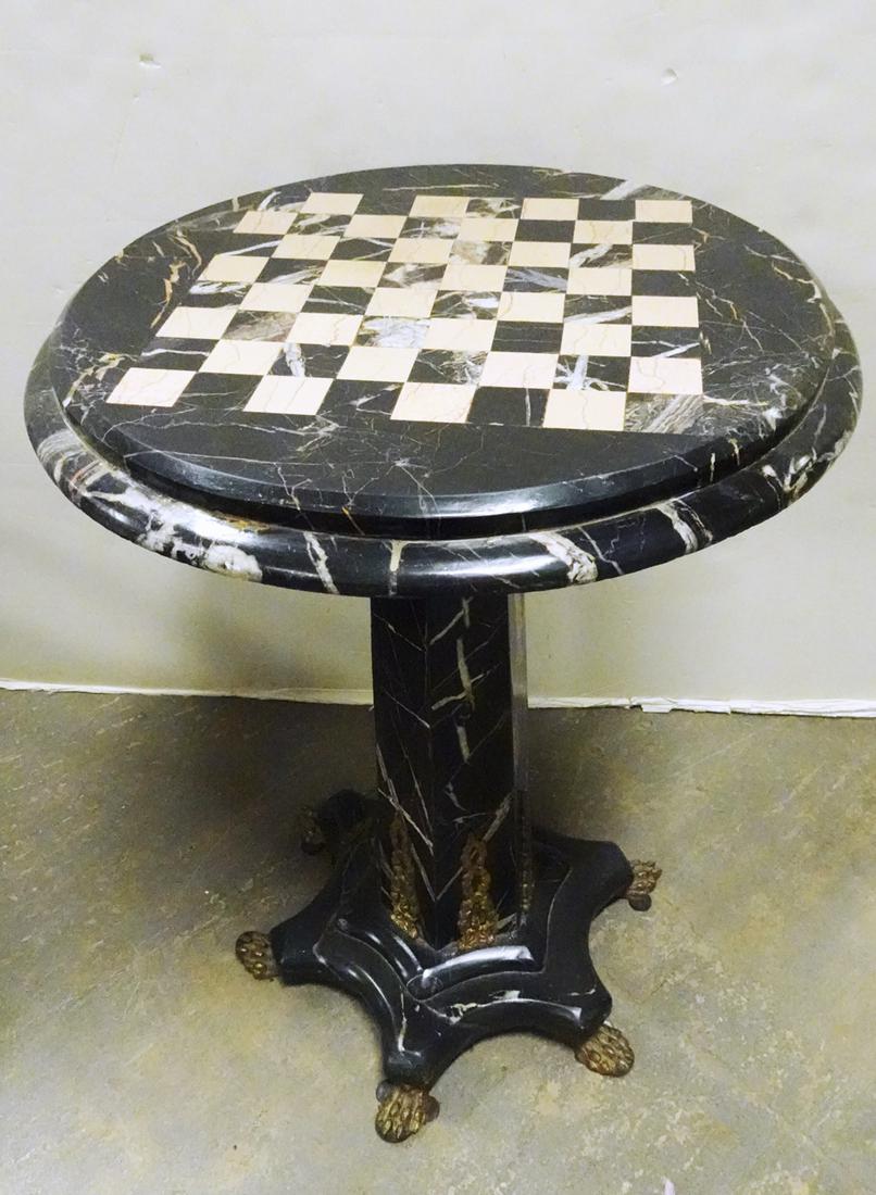 Italian Neo-Classical Marble Chess Table (1 of 2)
