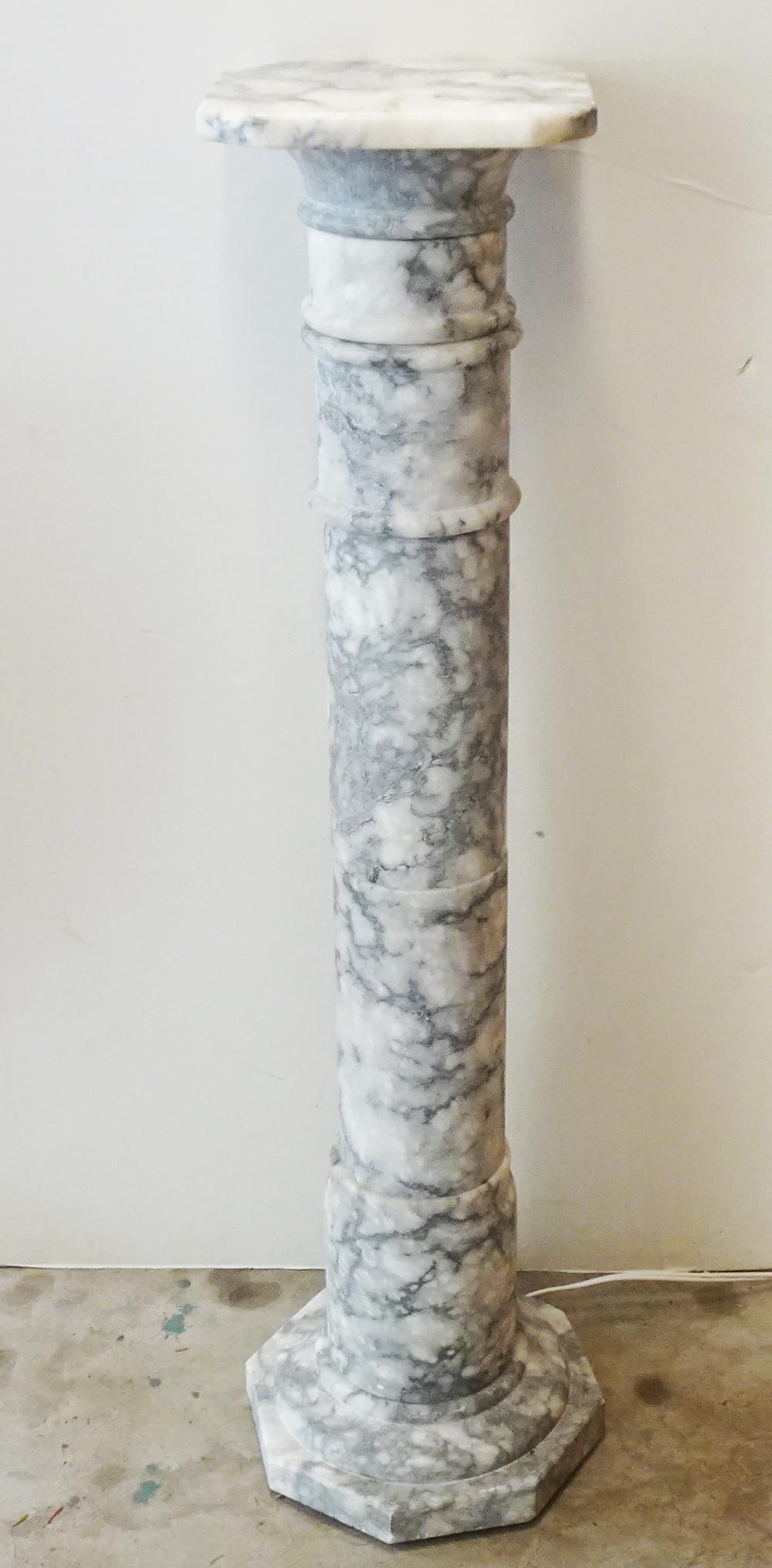 Two-Tone Marble Electrified Pedestal (1 of 2)