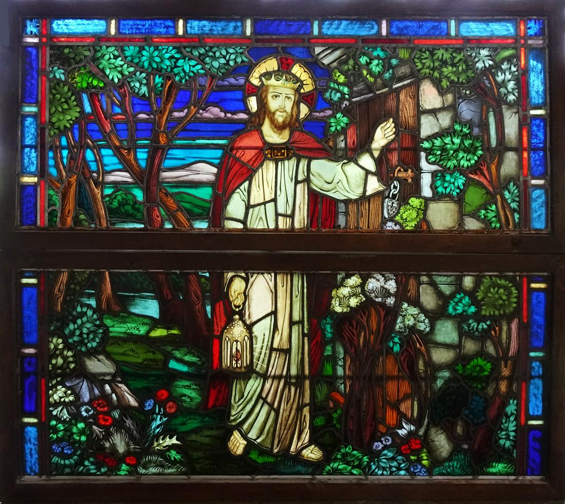 Leaded Stained and Painted Glass Church Window (1 of 1)