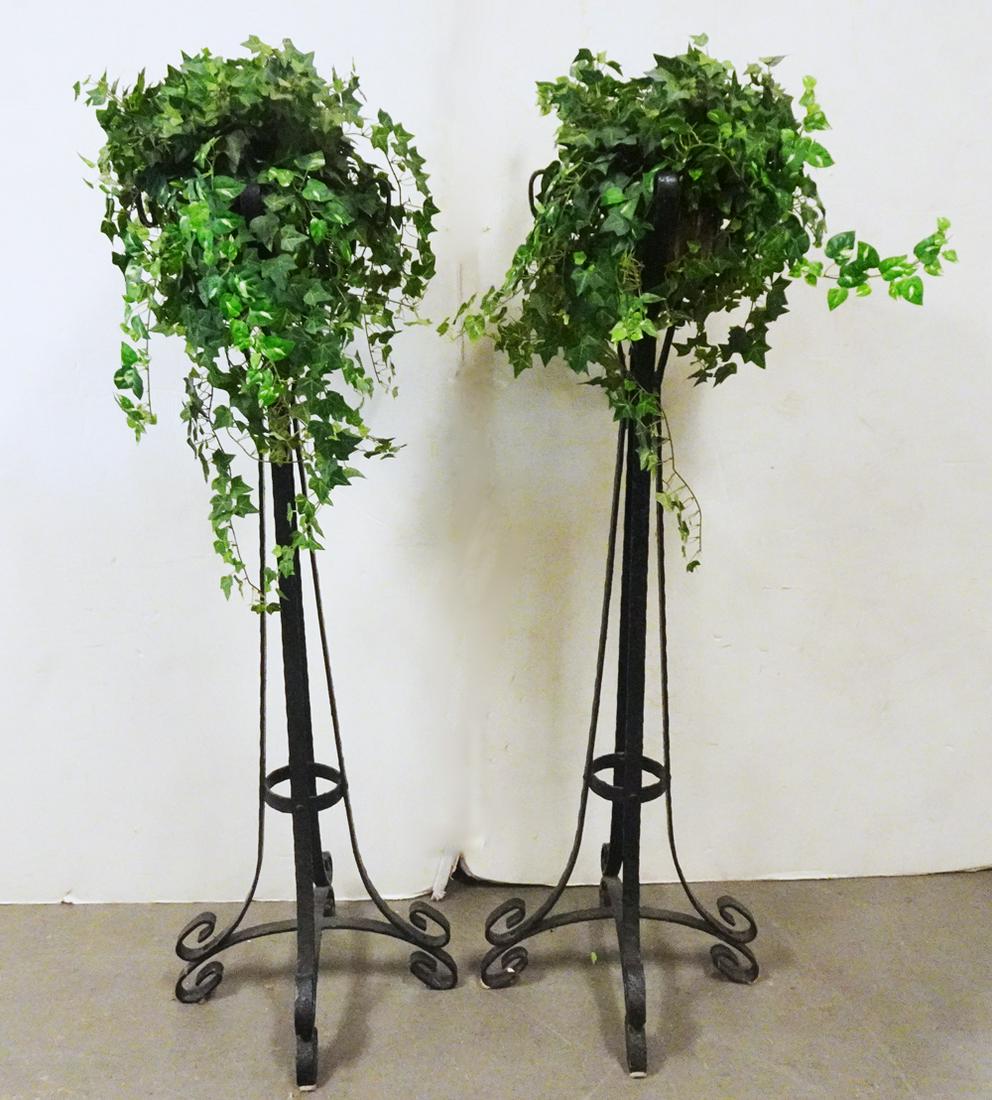 Pair of Wrought Iron Plant Stands (1 of 2)
