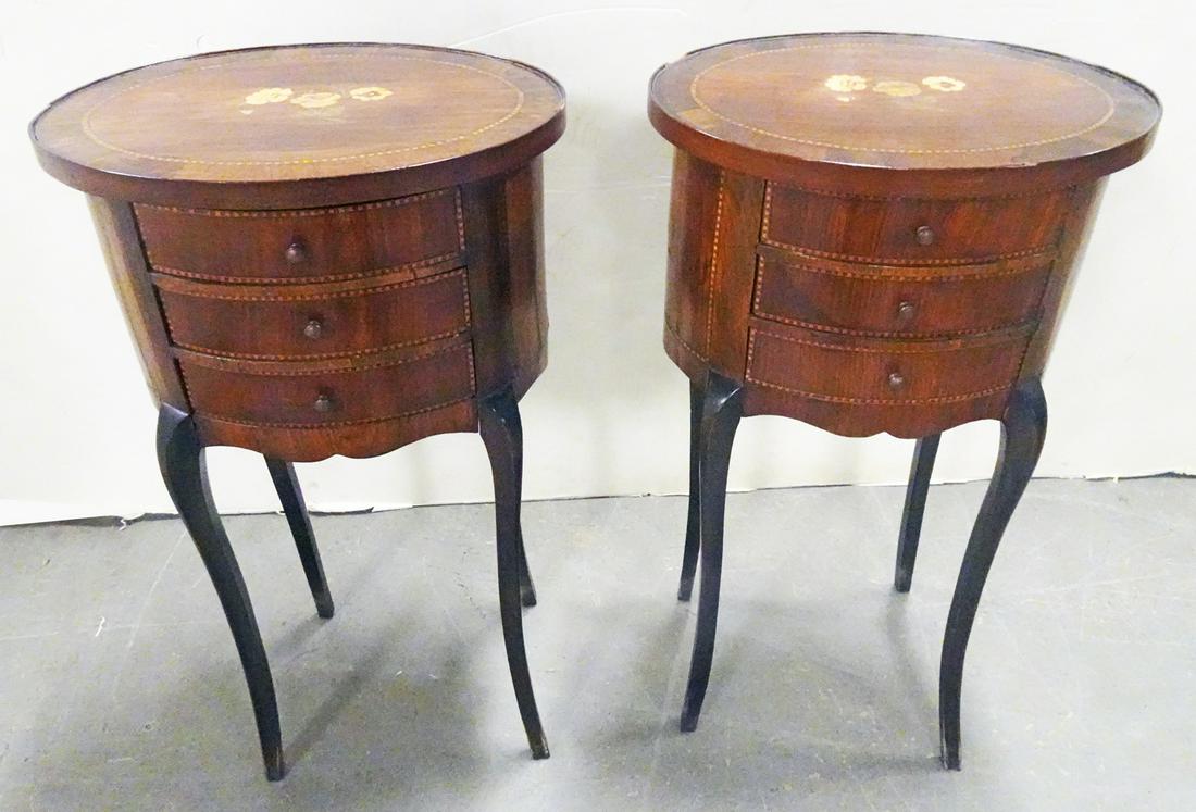 Pair of Inlaid Rosewood Stands (1 of 6)