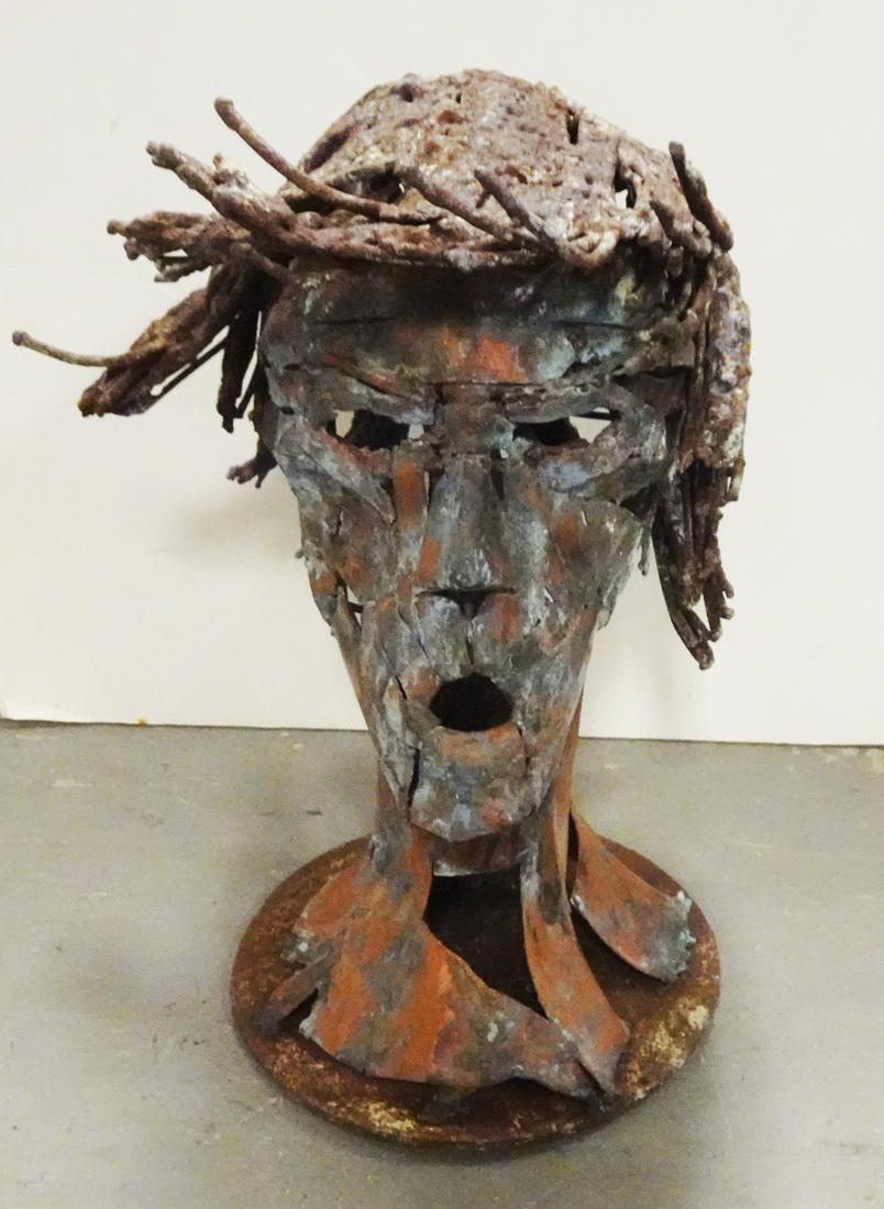 Outsider Folk Art Copper and Iron Sculpture (1 of 2)