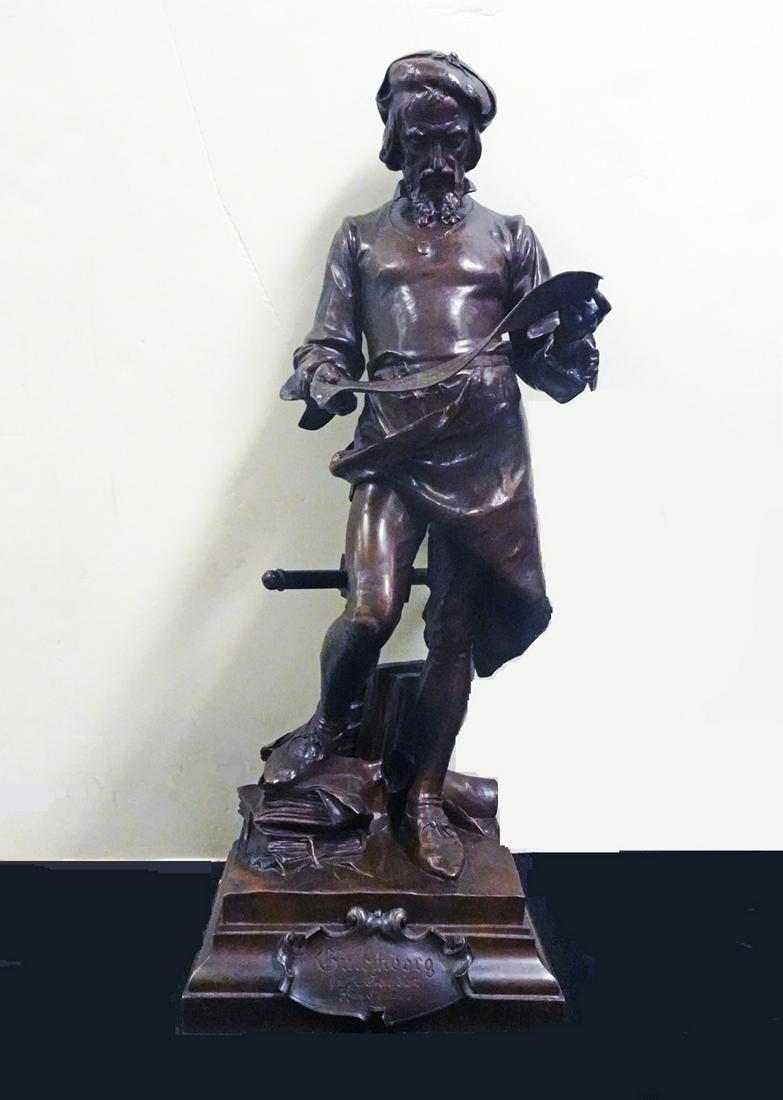 French Bronze Sculpture of Guttenberg (1 of 4)