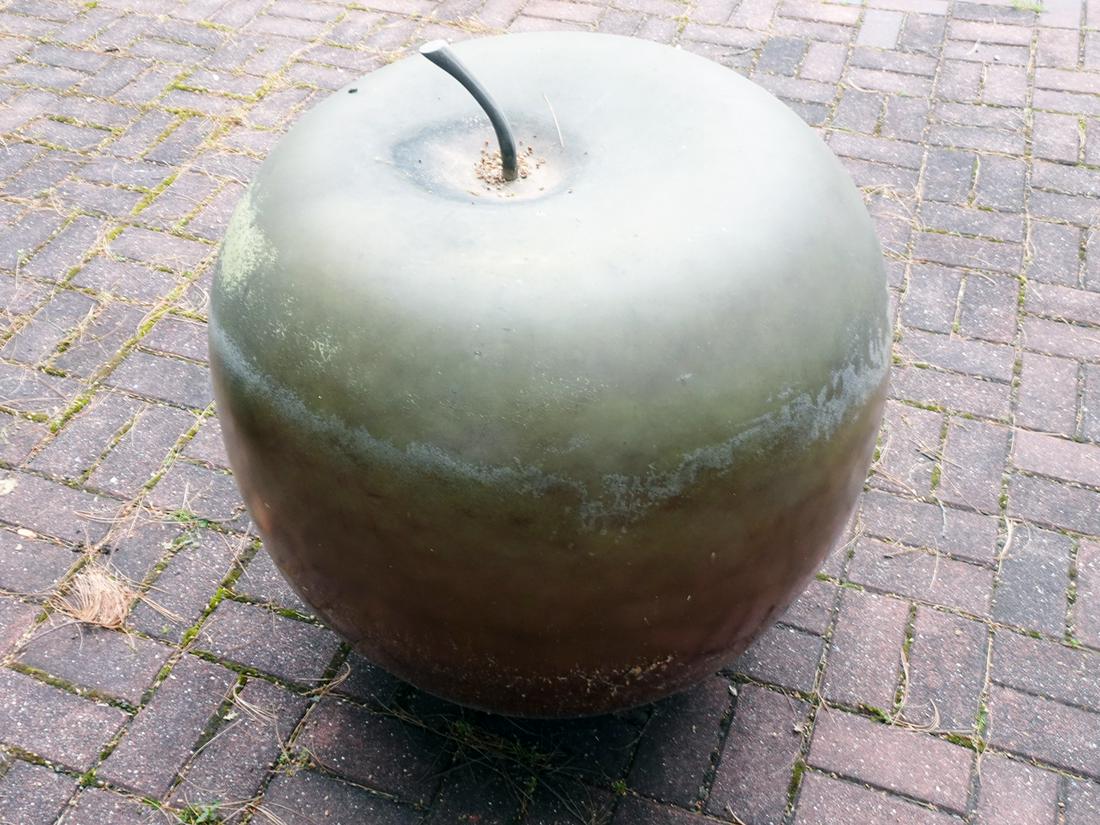Modernistic Fiberglass Apple Sculpture (1 of 1)