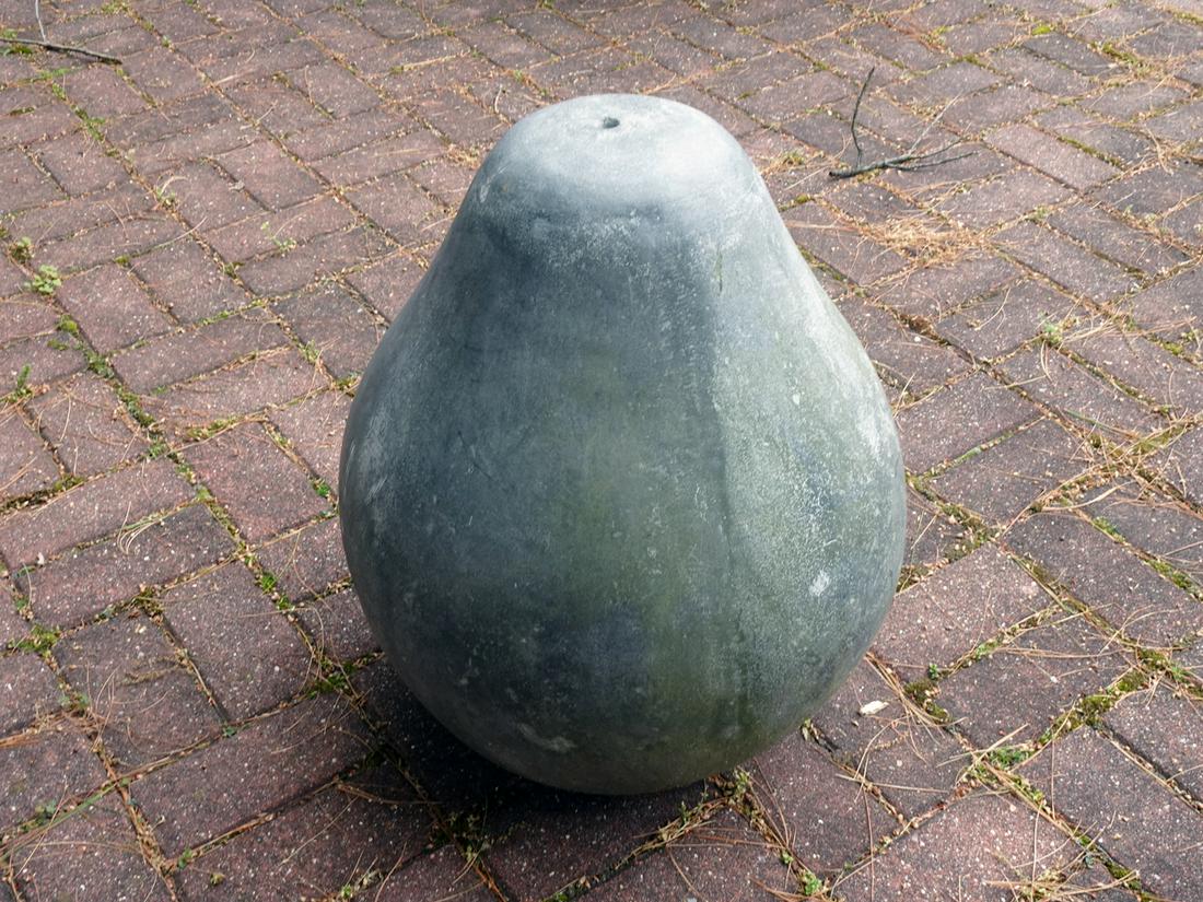 Modernistic Stone Pear Sculpture (1 of 1)