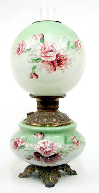 Gone with the Wind oil lamp, 20" high: Gone with the Wind oil lamp, 20" high