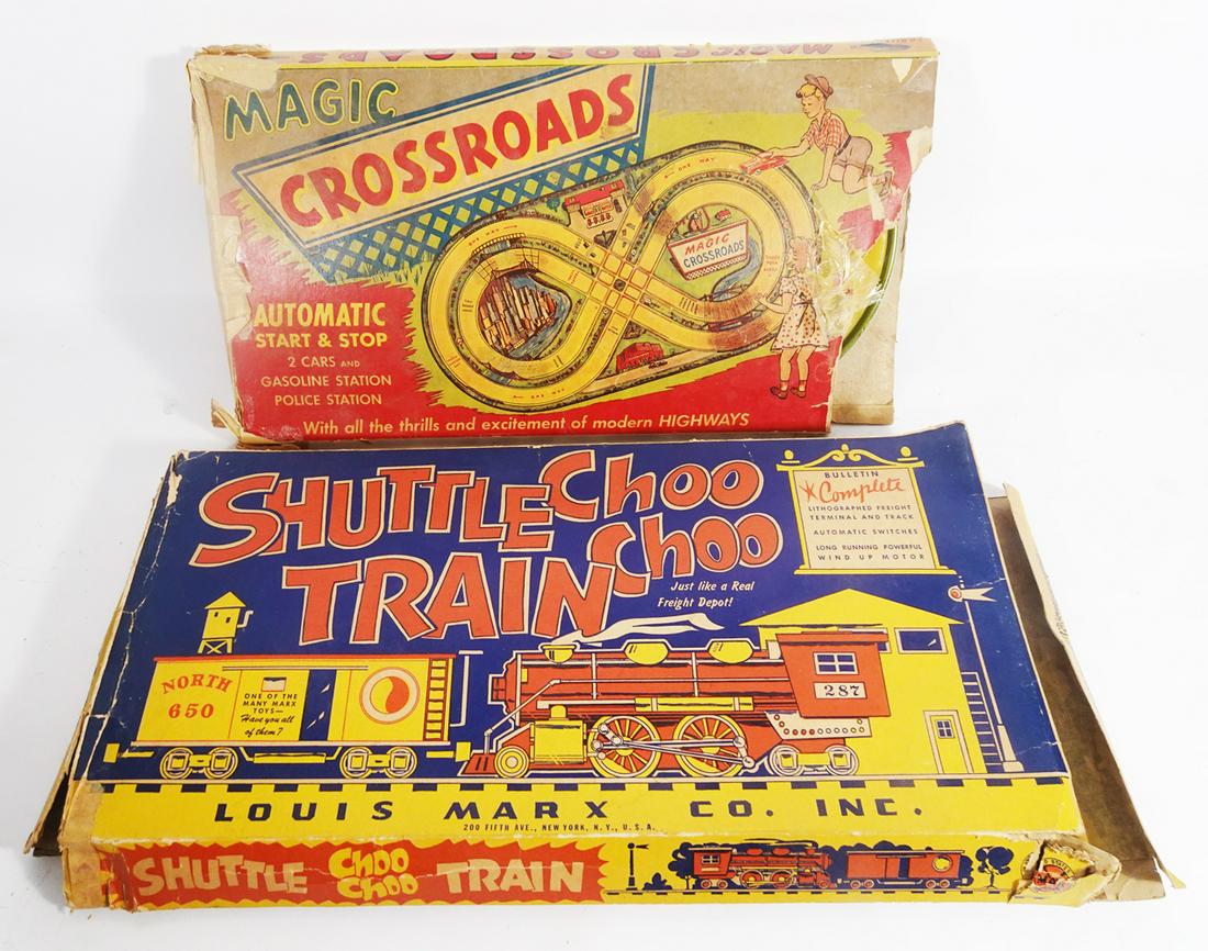 Two 1950's tin platform toys in original boxes. (1 of 4)