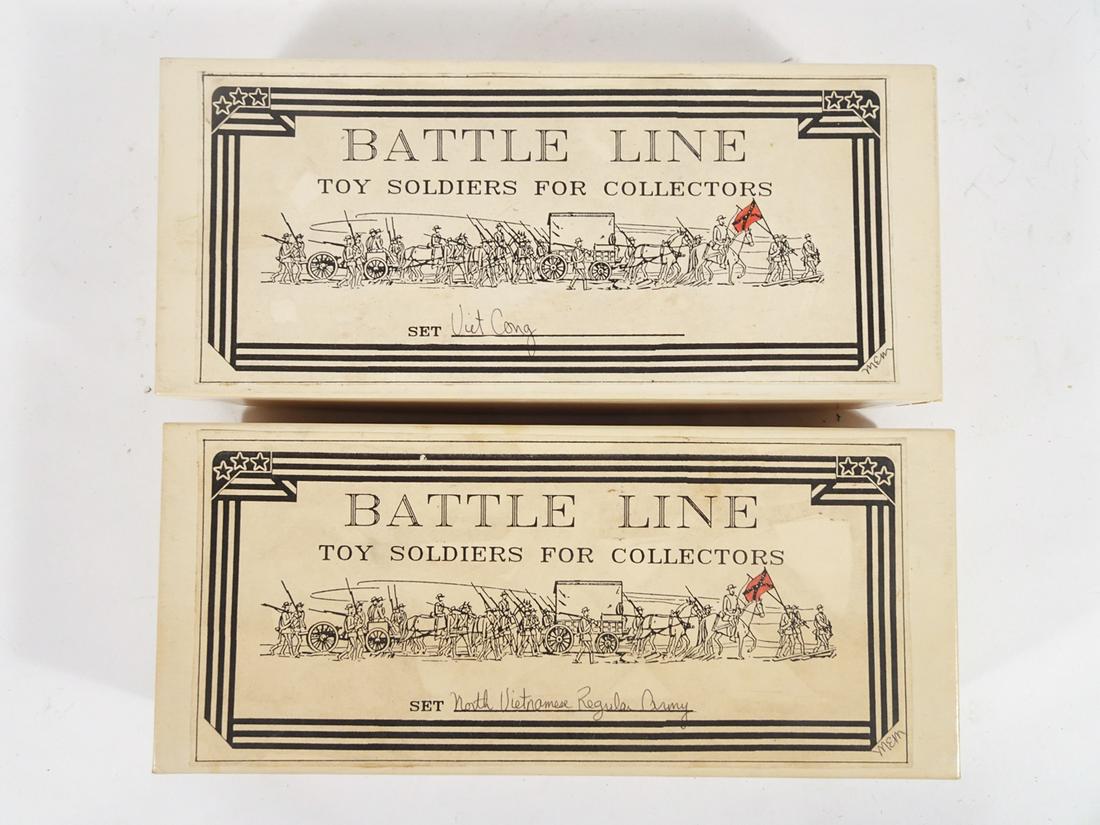 Two boxes of 1990's-2000's Battle Line metal soldiers in original boxes. (1 of 3)
