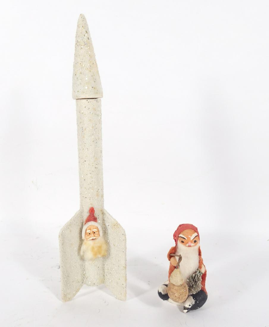 Two 1950's-60's Japanese paper mache Christmas items. (1 of 4)