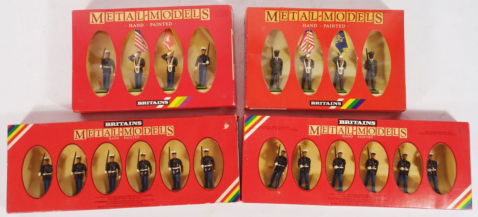 Four 1980's Britains metal soldier sets in original boxes. (1 of 3)