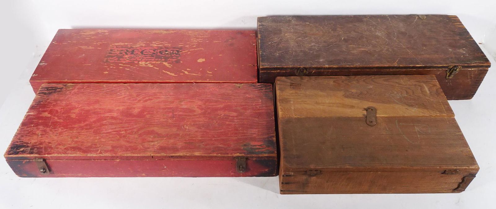 Four 1920's-1930's wooden construction kit boxes with partial contents and assorted Erector (1 of 7)