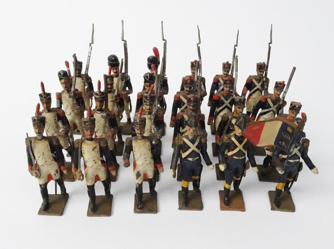 Twenty-four French made Napoleonic Wars lead figures. (1 of 4)