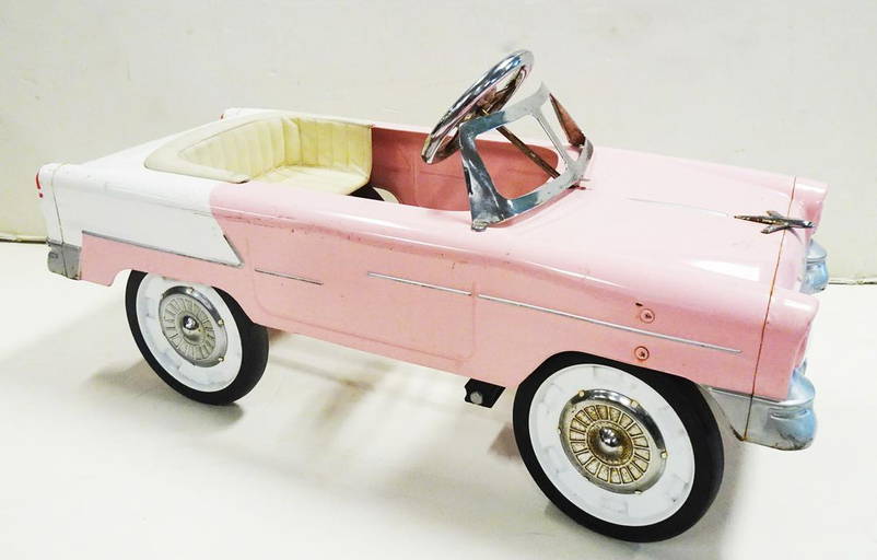 Pink Dexton Pedal Car Children Old Metal Pedal Cars Pink Metal