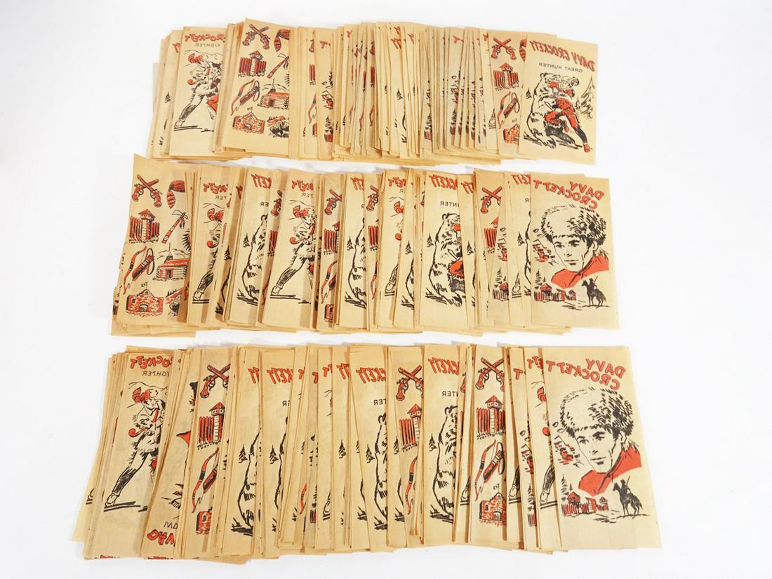 Large lot of 1950's Davy Crockett iron on decals. (1 of 2)