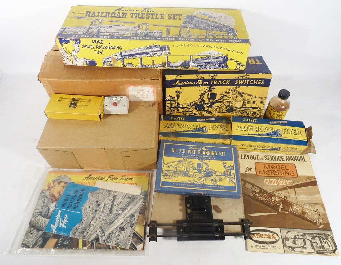 1950's American Flyer S gauge platform accessories, paperwork and switches. (1 of 4)