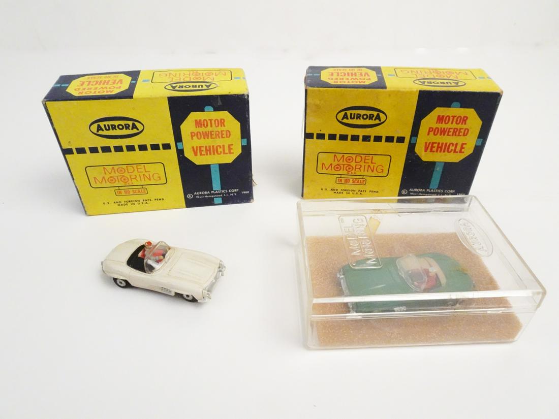 Two 1960's Aurora Vibrators Mercedes convertibles in original  boxes. (1 of 3)