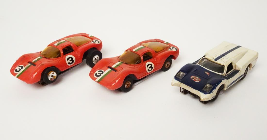 Three 1960's Aurora T-Jet HO slot cars. (1 of 4)