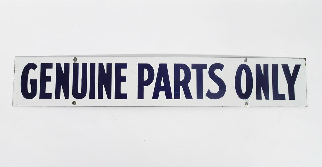Genuine Parts Only Advertising Display Sign (1 of 2)