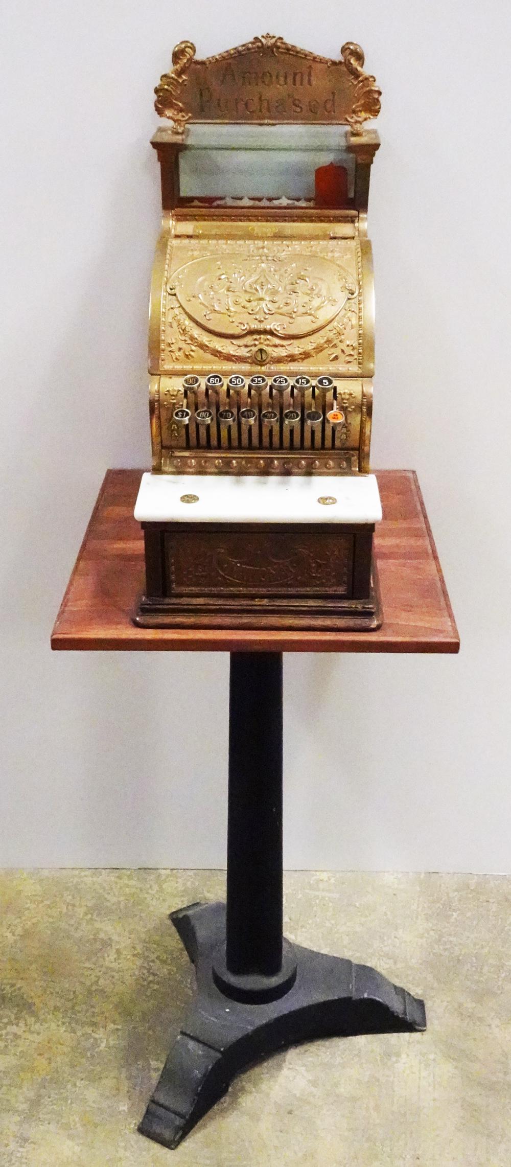 Antique National Model 313 Brass Cash Register (1 of 4)
