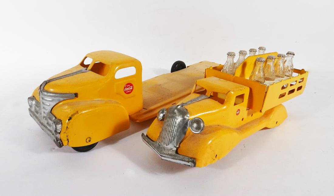 Pressed Steel Coca-Cola Toy Trucks (1 of 3)