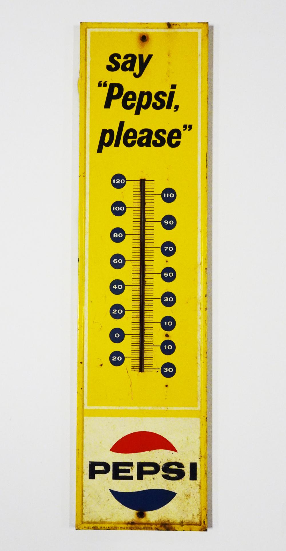 Pepsi-Cola Advertising Thermometer (1 of 3)