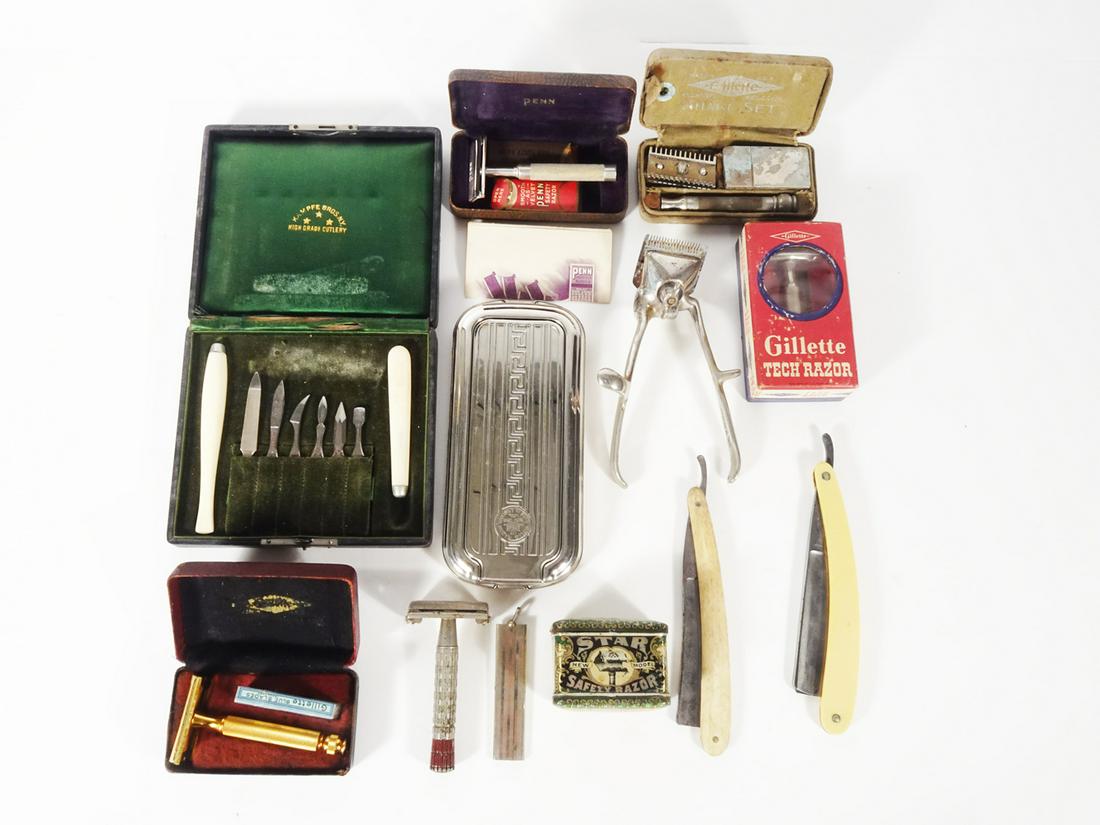 Antique and  Men's Shaving Razor Lot (1 of 5)