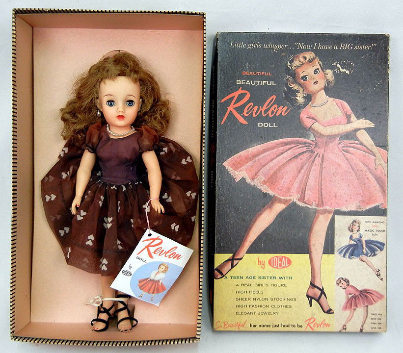 Revlon doll by Ideal, all vinyl body, with tag, he: Revlon doll by Ideal, all vinyl body, with tag, head marked Ideal Doll VT-13, all original, in original box, C.1950's