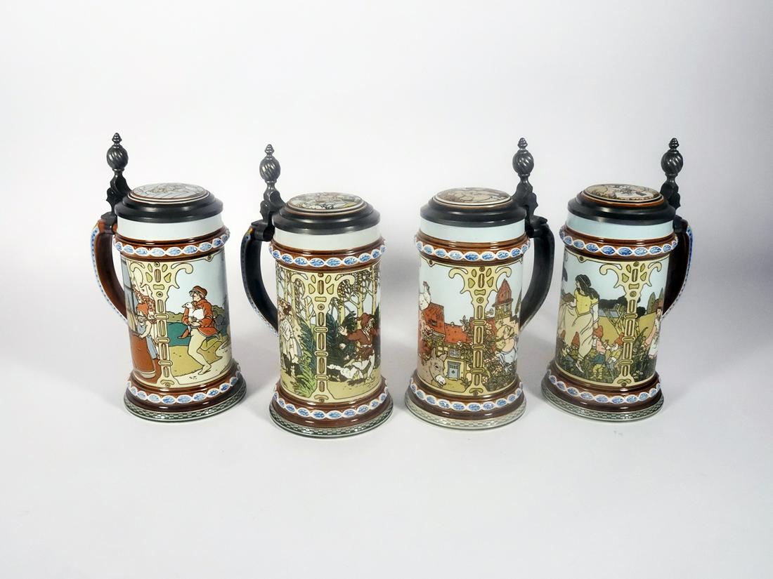 Mettlach German Pottery Fairy Tale Steins (1 of 3)