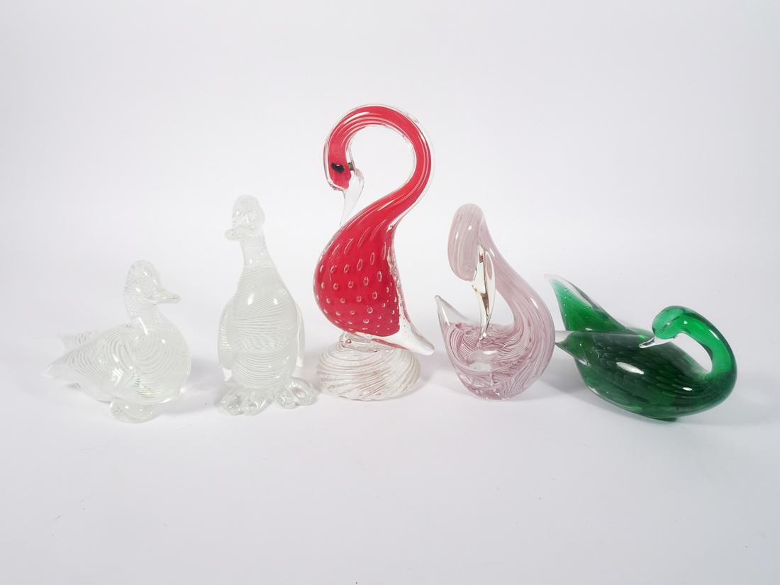Murano Glass Duck Figures Grouping (1 of 4)