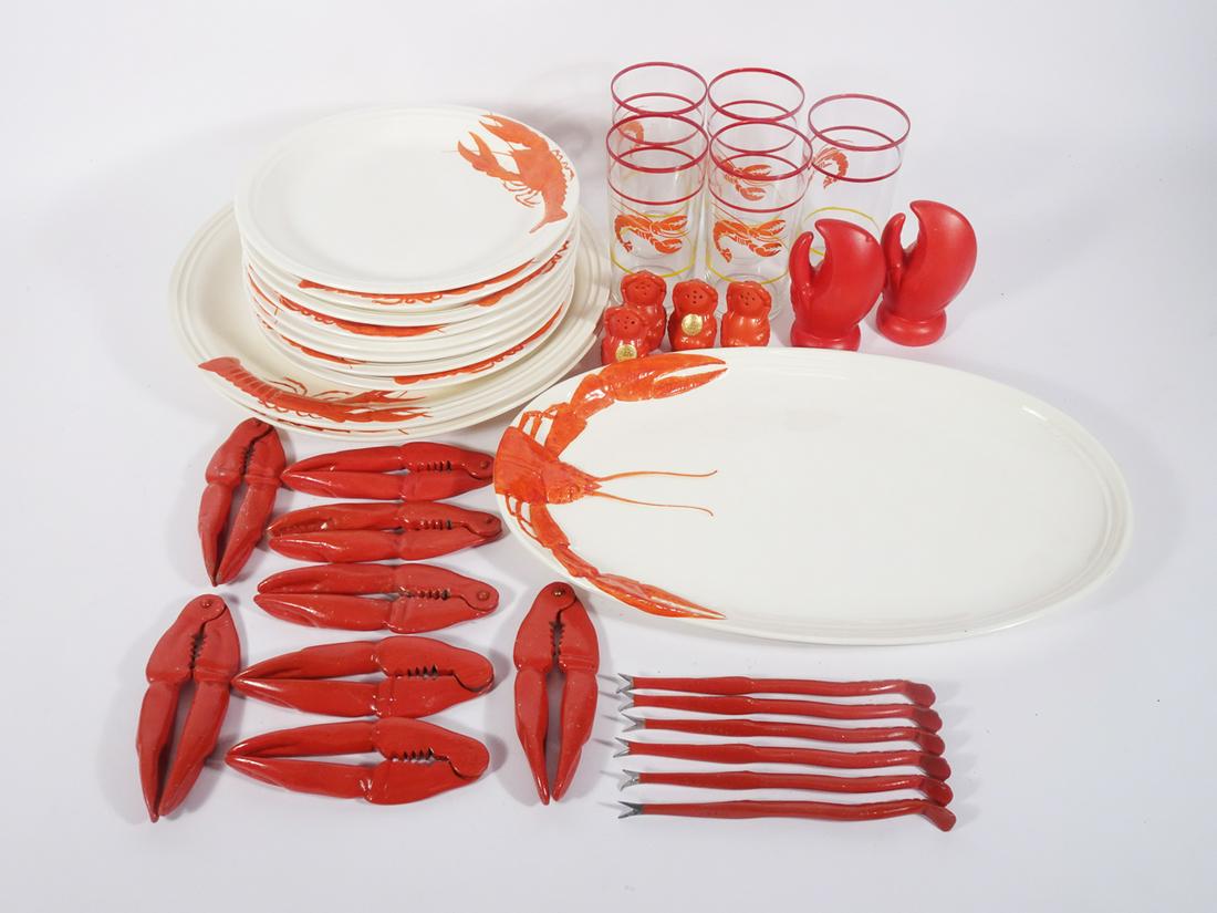 Lobster Dish and Glasses Serving Set (1 of 6)