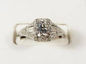 Antique Platinum Diamond Engagement Ring