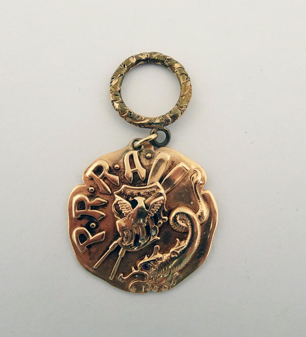 14K Gold P.R.R.A. 1902 Medal (1 of 2)