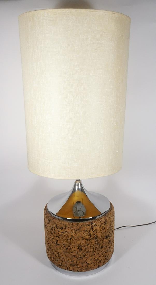 Laurel Lamp Co. Cork and Chrome Table Lamp (1 of 3)