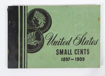 United States Small Cents 1857-1909 Book: United States Small Cents 1857-1909 Book. Complete set of Indian Head cents, includes 1857 and 1858 Flying Eagle cents.