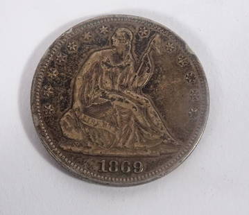 1869 Seated Liberty Half Dollar: 1869 Seated Liberty half dollar