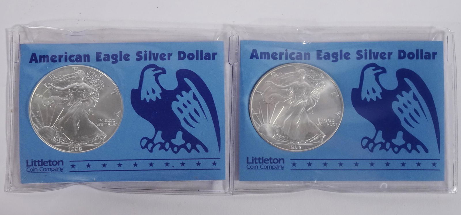 1998 and 1999 Silver American Eagles (1 of 2)