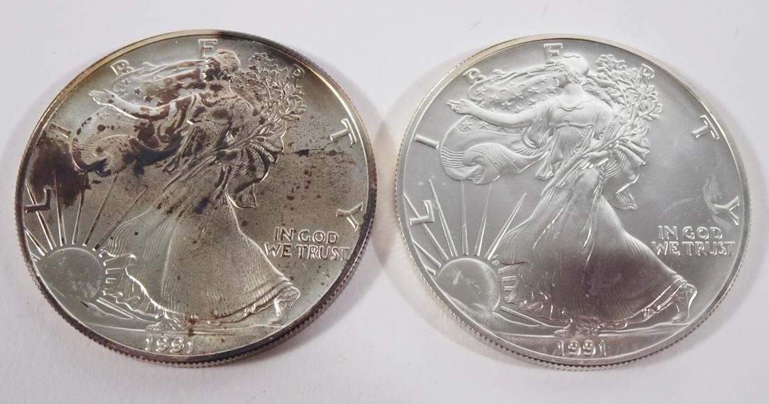 Two 1994 Silver American Eagles (1 of 2)