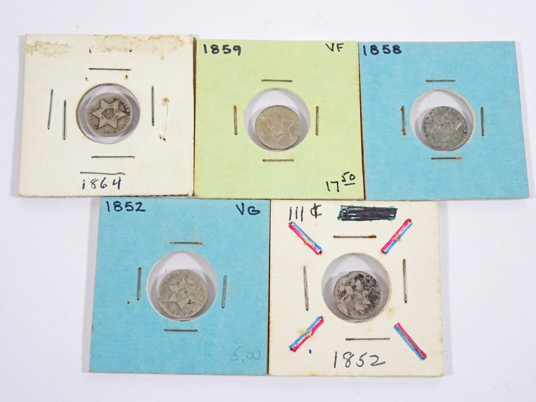 Silver Three Cent Pieces (1 of 2)