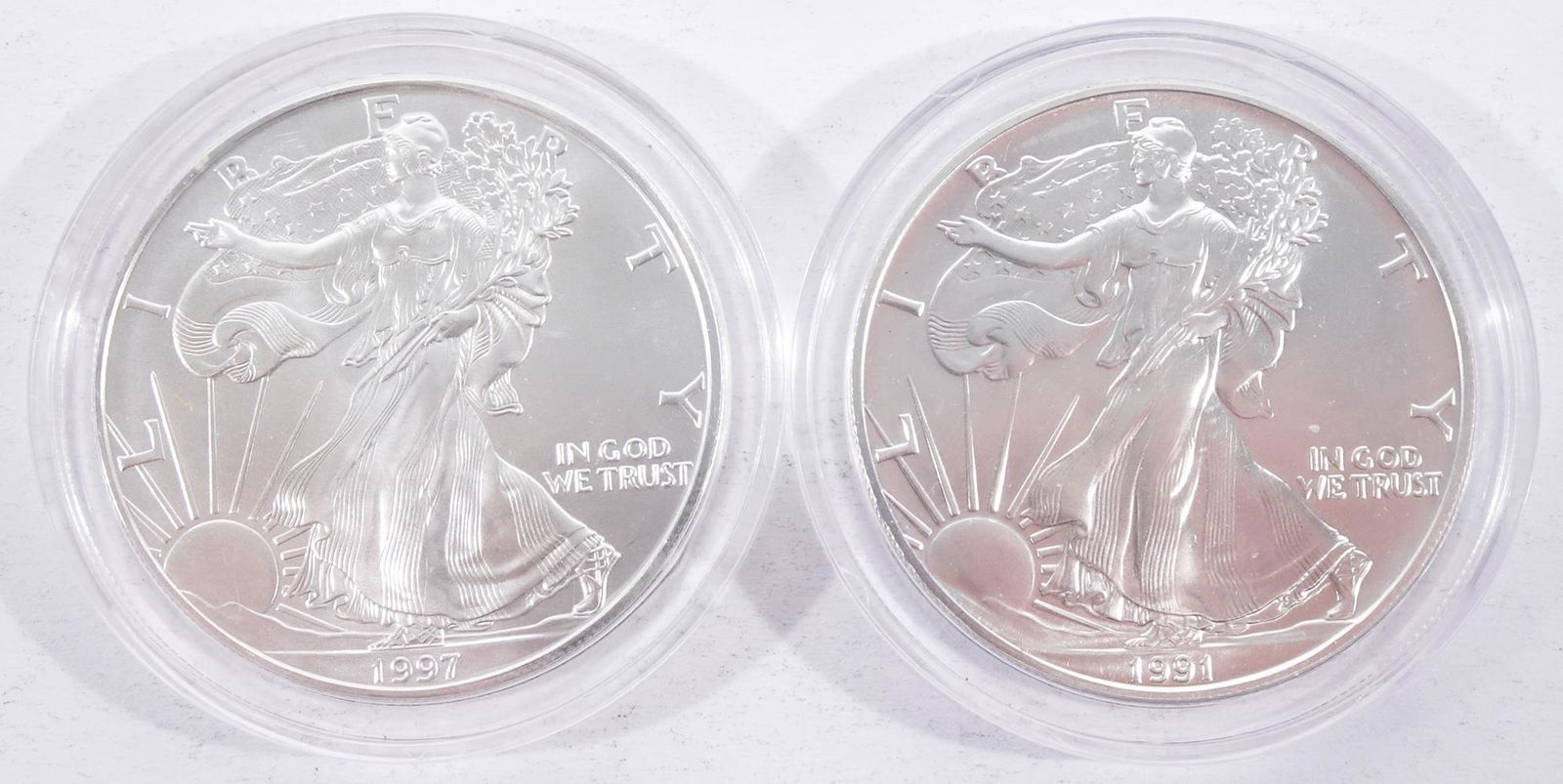 1991 and 1997 Silver American Eagles (1 of 2)