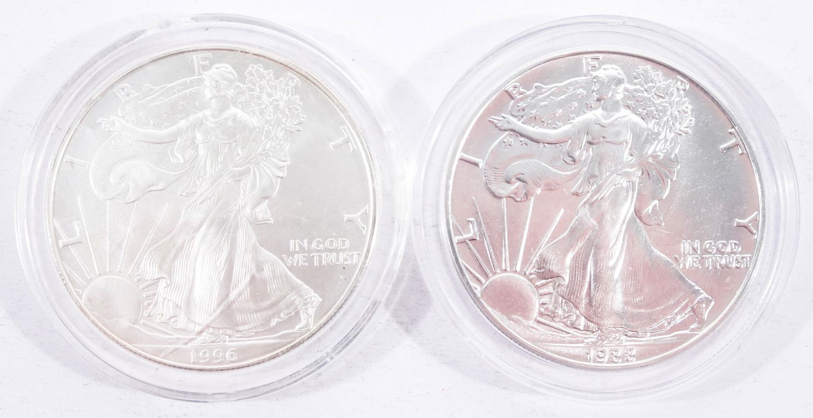 1988 and 1996 Silver American Eagles (1 of 2)