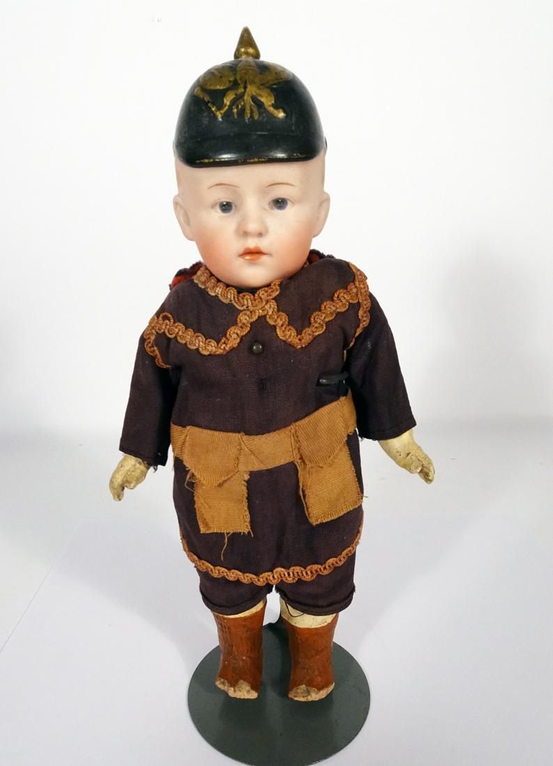 Rare Gebruder Heubach bisque socket head Prussian/German soldier (1 of 2)
