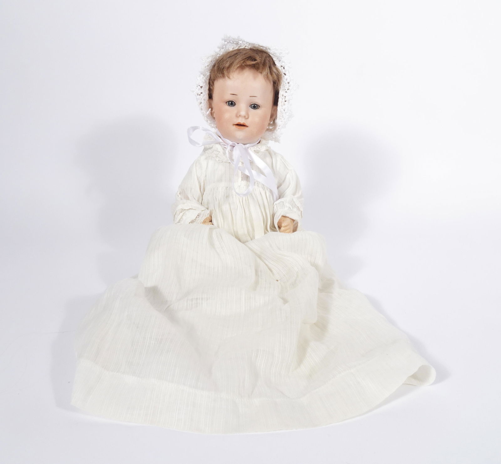 Antique bisque head character doll (1 of 3)