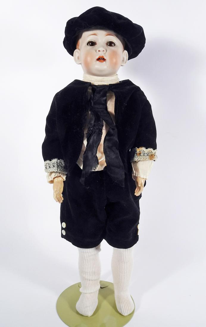 Bruno Schmidt Tommy Tucker doll: Antique bisque Bruno Schmidt 20" open mouth, sleep eye Tommy Tucker, solid dome head, ball jointed body, marked on head 154