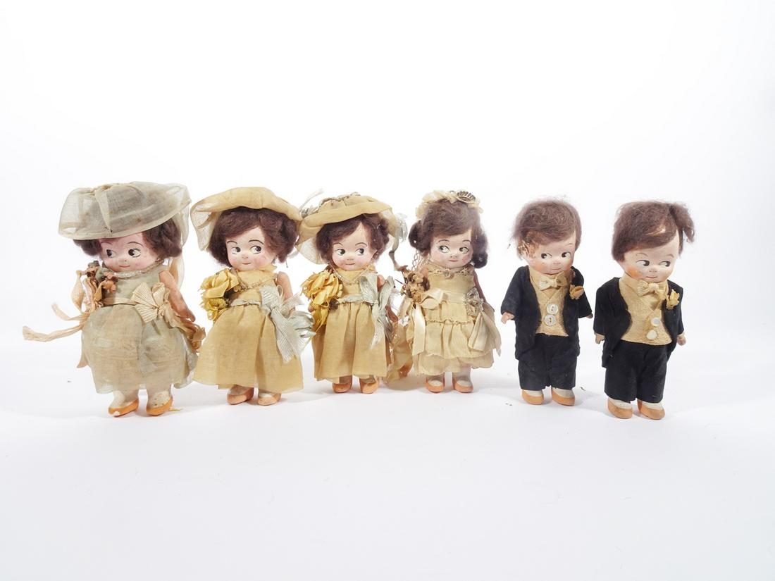 1920-30's chalkware googly bridal party (1 of 2)